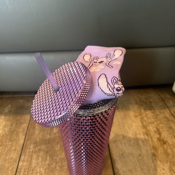 Purple Studded Tumbler with Straw - Picture 2 of 3